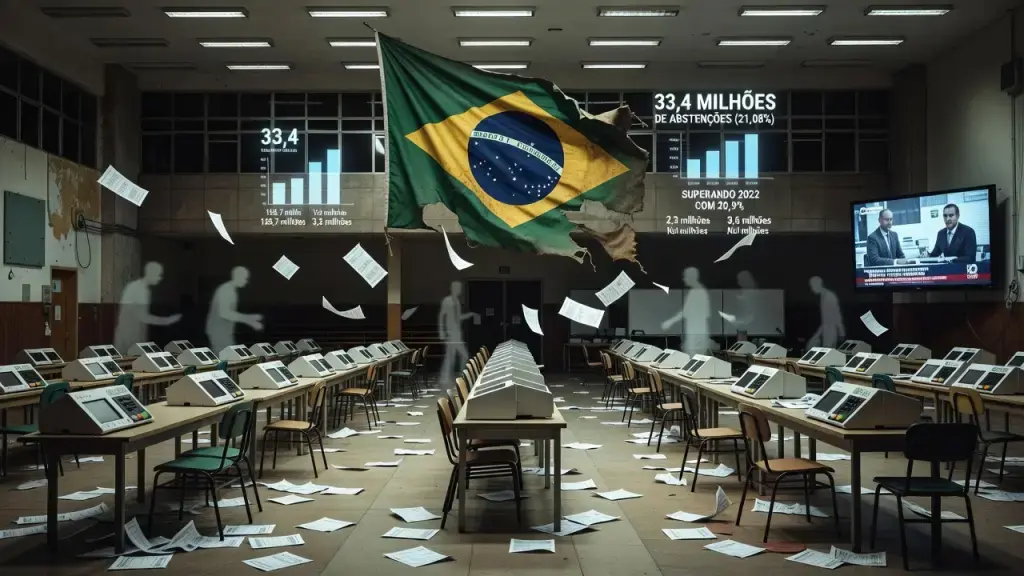 Abstenção bate recorde no 1º turno e supera patamar de 2022