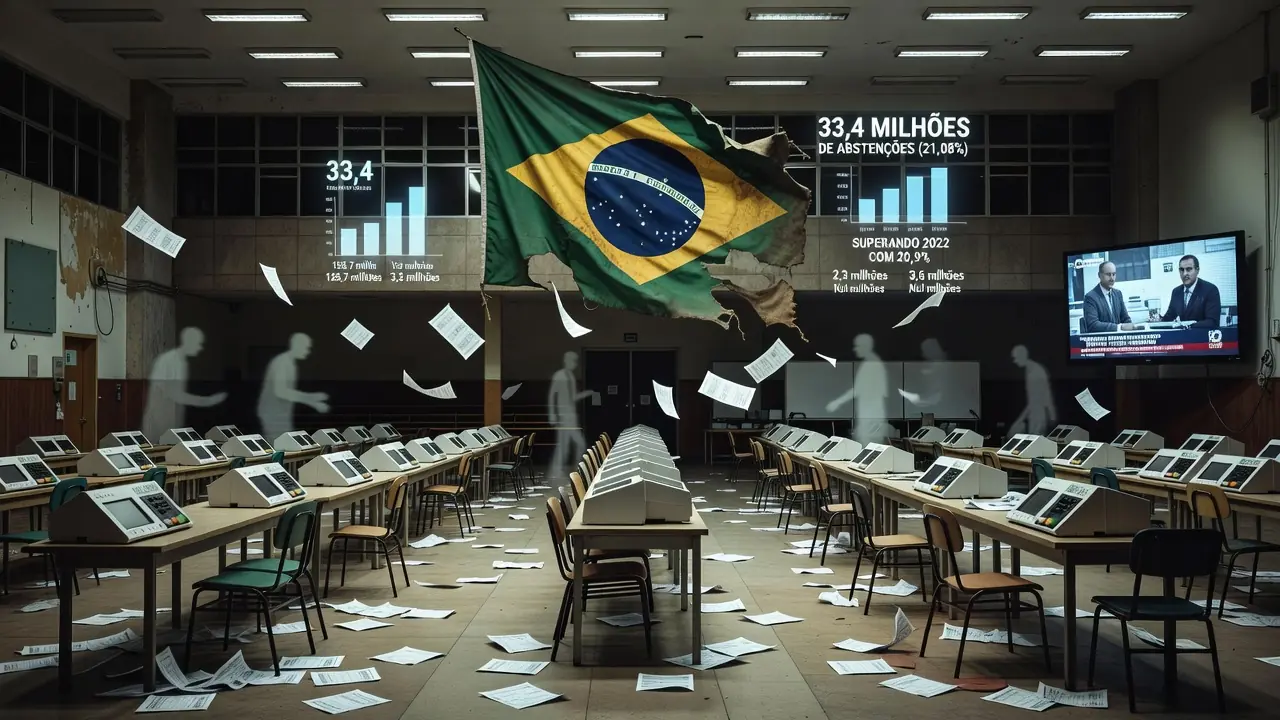 Abstenção bate recorde no 1º turno e supera patamar de 2022